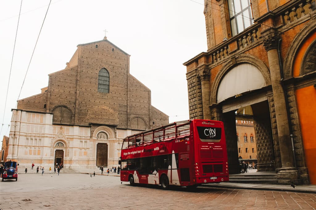 City Red Bus in Bologna