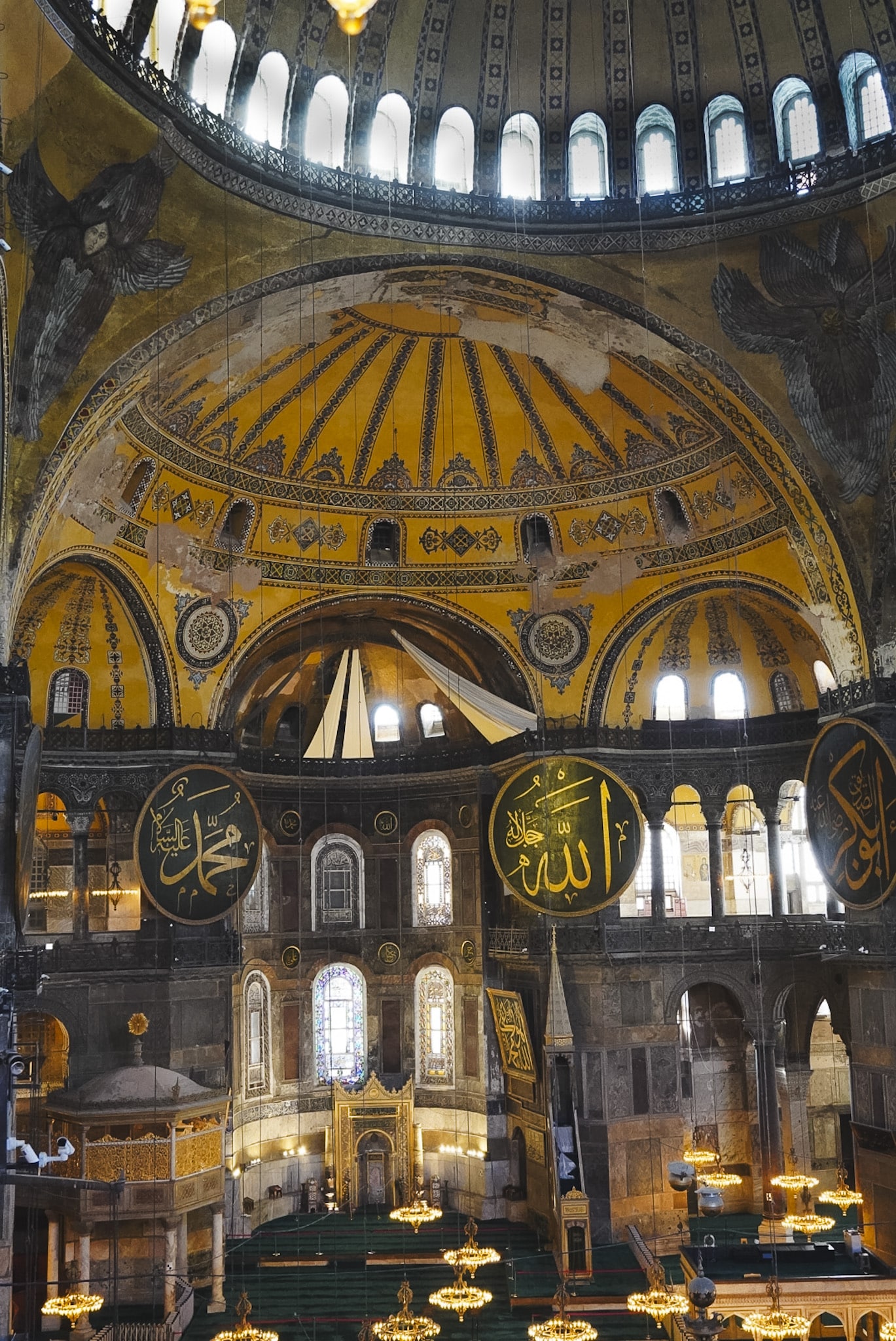 Binnenkant van de Hagia Sophia in Istanbul, Turkije.