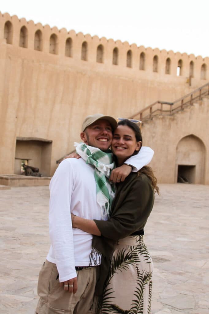 Lotte en Davo in Nizwa fort
