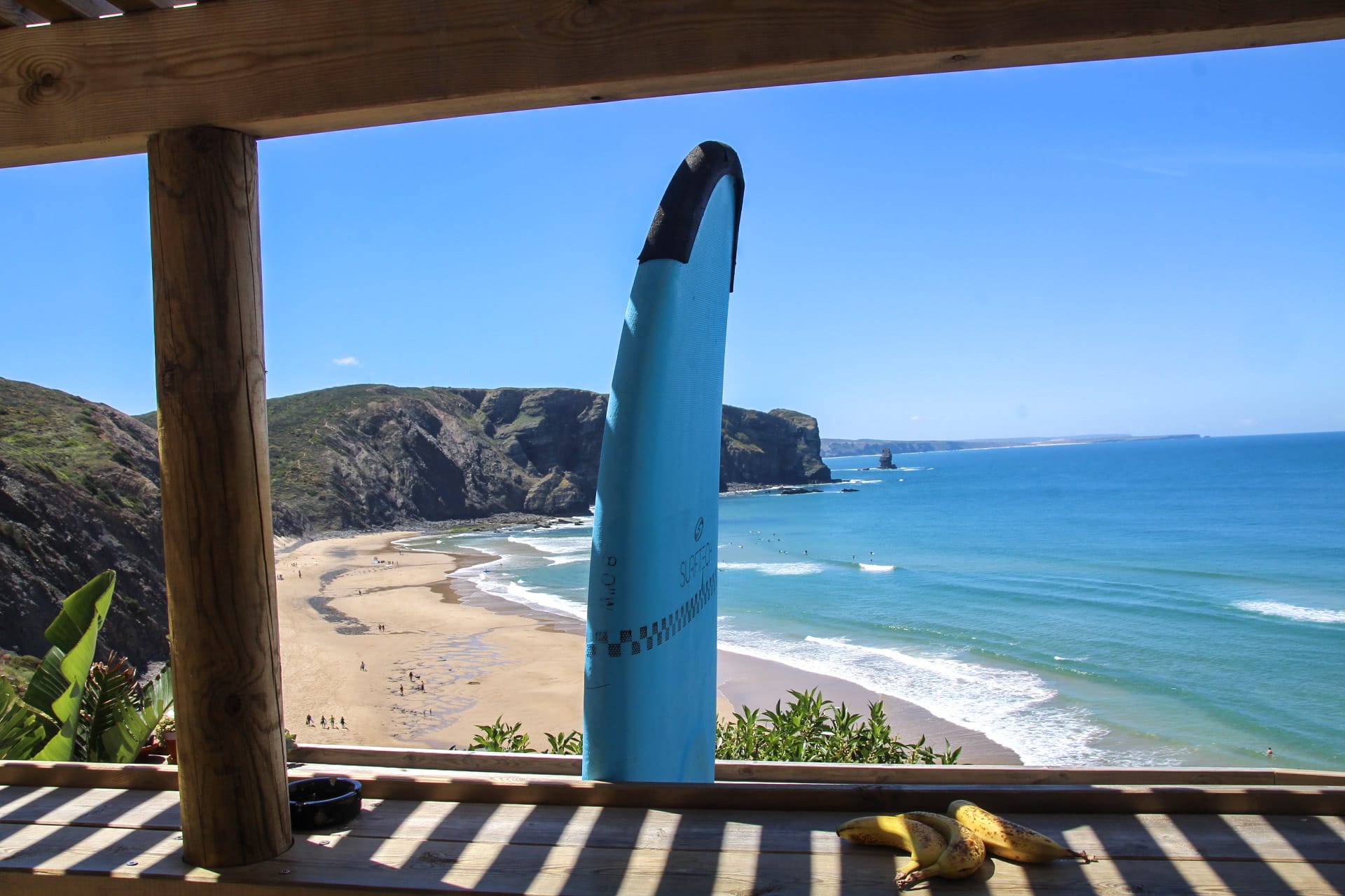 Praia da Arrifana, Portugal, Leren surfen