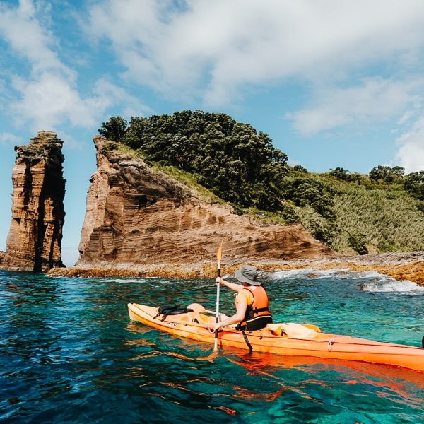 Avontuurlijk kajakken naar Ilhéu de Vila Franca do Campo
